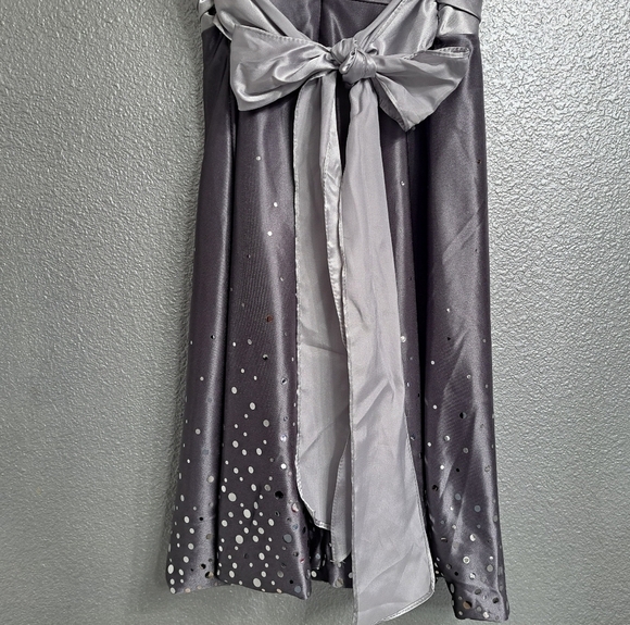 Vintage Gun Metal & Silver Formal Dress   Size 5/6 - Picture 12 of 13